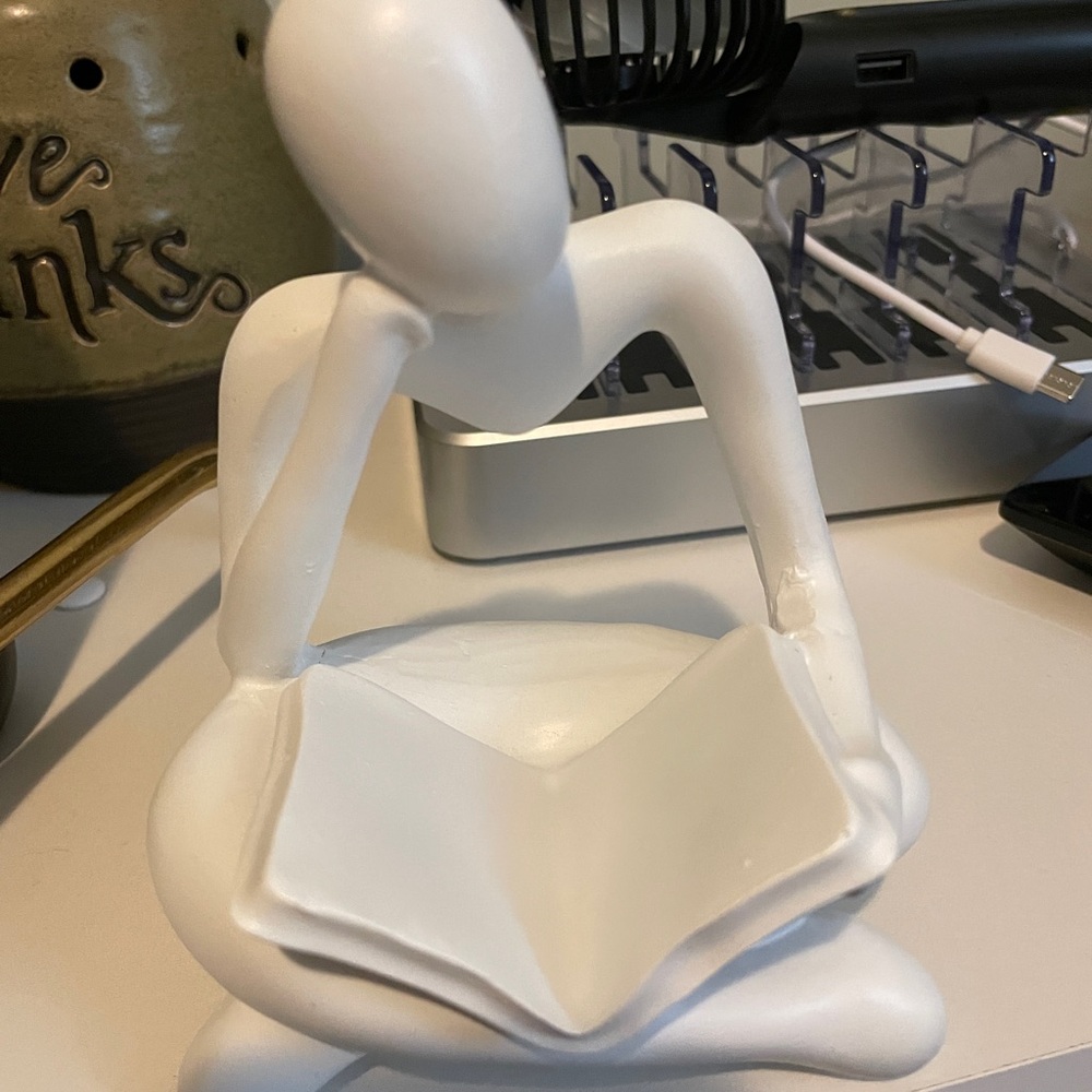 Contemplative White Sculpture